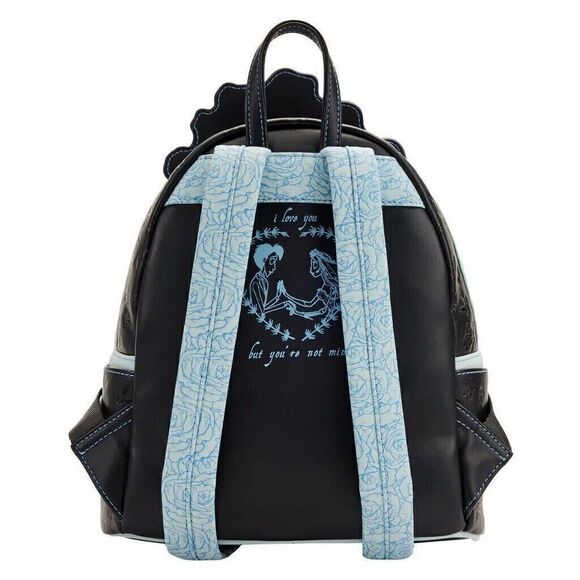 Loungefly Corpse Bride Emily Blue Flower Bouquet Cosplay Mini Backpack Bag Purse - Picture 3 of 4
